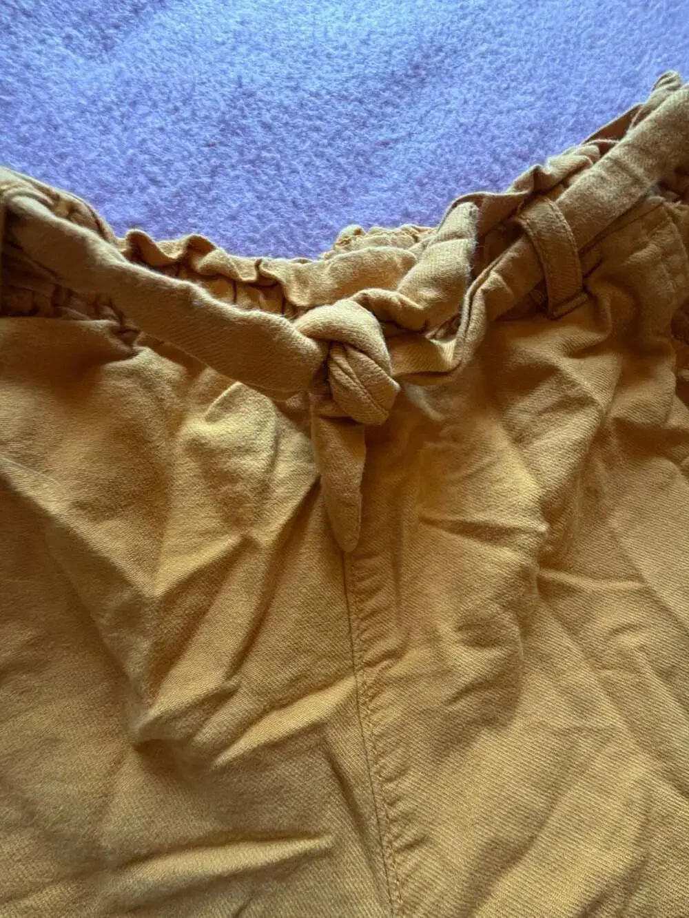 OshKosh B'gosh Girls Mustard Yellow Paperbag Waist Pants, Size 5T